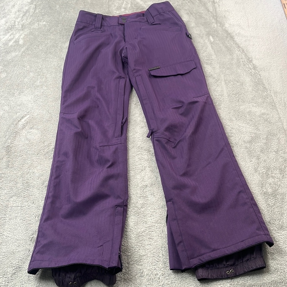 Empyre XS Womens Purple Snowboarding Ski Pants Adjustable Velcro‎ Waist (FAIR)